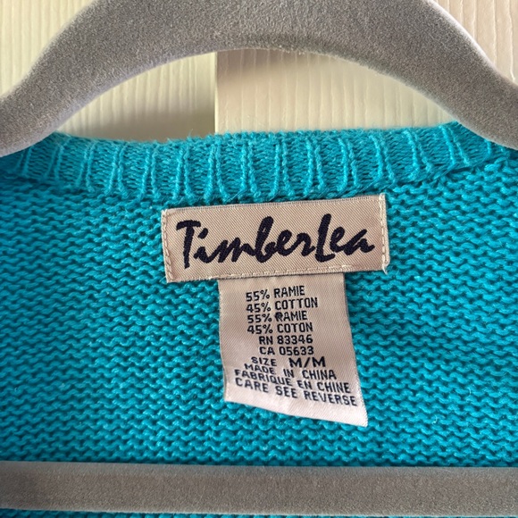 Vintage Timberlea Blue Beach Cardigan Sweater - Picture 4 of 5